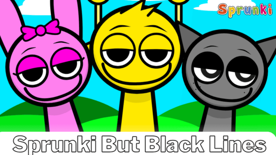 Sprunki But Black Lines Mod