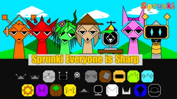 Sprunki but Everyone is Sharp
