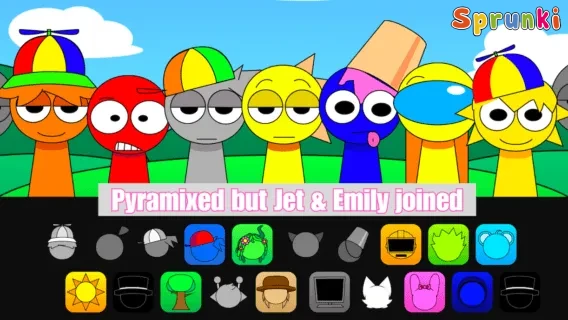 Sprunki Pyramixed but Jet & Emily joined