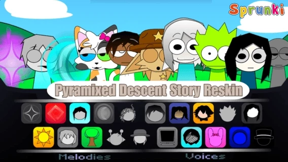 Sprunki Pyramixed Descent Story Reskin